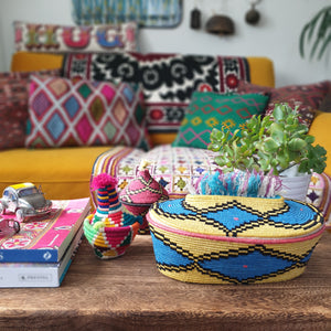 Moroccan Lidded Bread Basket Rissani