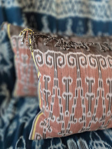 Borneo Dayak Ikat Cushion Fringed