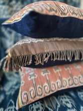 Load image into Gallery viewer, Borneo Dayak Ikat Cushion Fringed