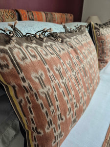 Borneo Dayak Ikat Cushion Fringed