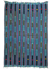 Load image into Gallery viewer, African Ikat Baule Cloth Ocean