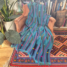Load image into Gallery viewer, African Ikat Baule Cloth Ocean
