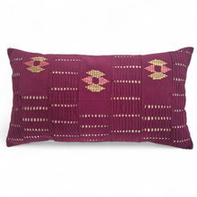 Load image into Gallery viewer, Yoruba Aso Oke Cushion Magenta