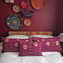 Load image into Gallery viewer, Yoruba Aso Oke Cushion Magenta III