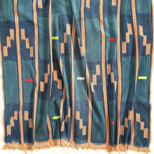 Load image into Gallery viewer, African Ikat Baule Cloth Marine