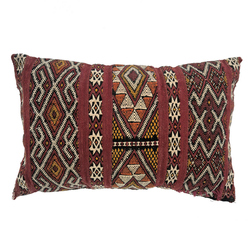 Berber Woven Cushion Flame