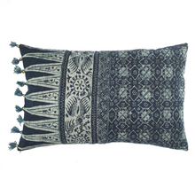 Load image into Gallery viewer, indigo batik tuban cushion