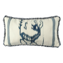 Load image into Gallery viewer, deer motif Indonesian Sumba indigo ikat cushion