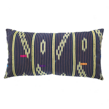 Load image into Gallery viewer, African Baule Cushion Blue Stripes