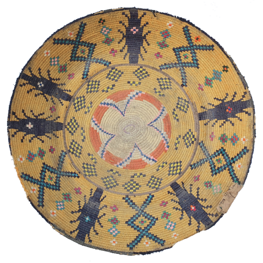 Moroccan Berber Bread Basket Yellow