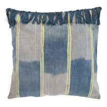Load image into Gallery viewer, African Baule Ikat Cushion with Fringes
