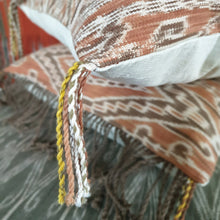 Load image into Gallery viewer, Borneo Dayak Ikat Cushion Tassels